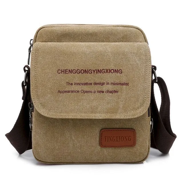 Canvas Large Capacity Luggage Bag-Khaki