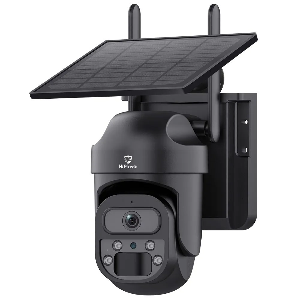 Himost HiSC08 3MP Wifi Solar Powered Outdoor Security Camera PIR Motion - 1 pack Black
