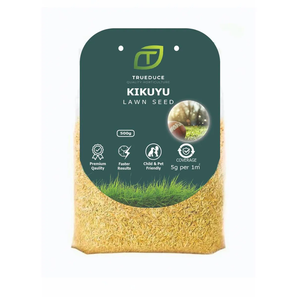 Trueduce Kikuyu Lawn Seed 500g