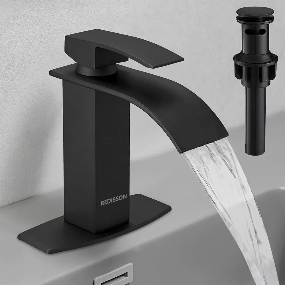 Redisson-Bathroom Faucets, Modern Sink Faucet& Basin Mixer Tap - Black