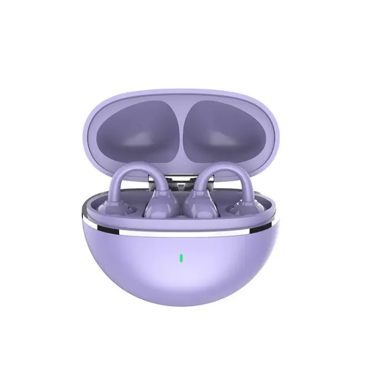 Ear Clip Bluetooth Earbuds (Starry Purple) - Android/iOS Compatible (1 Set)
