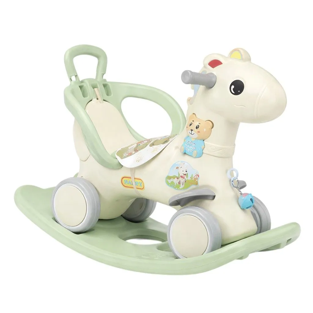3-in-1 Baby Rocking Horse Ride-On Walker For Toddlers - Mint Green