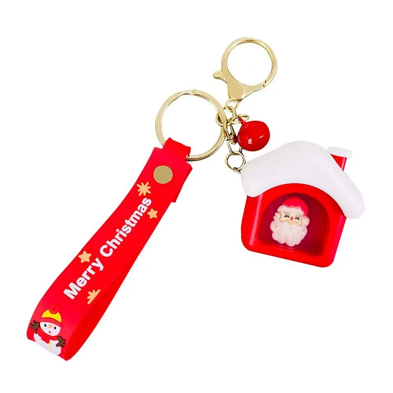Cartoon Christmas Miniature House - Santa Claus Keychain Car Accessories