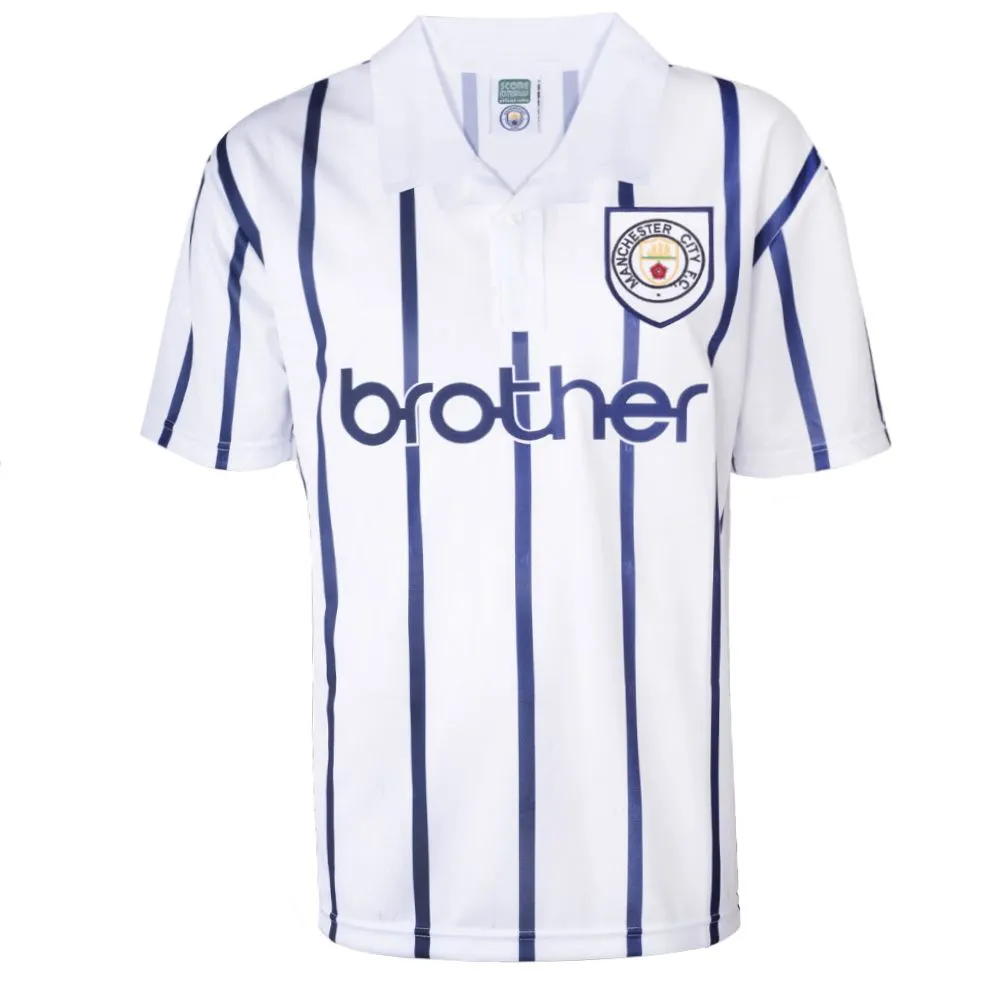 Manchester City Unisex 1993 Away Retro Football Supporters Shirt