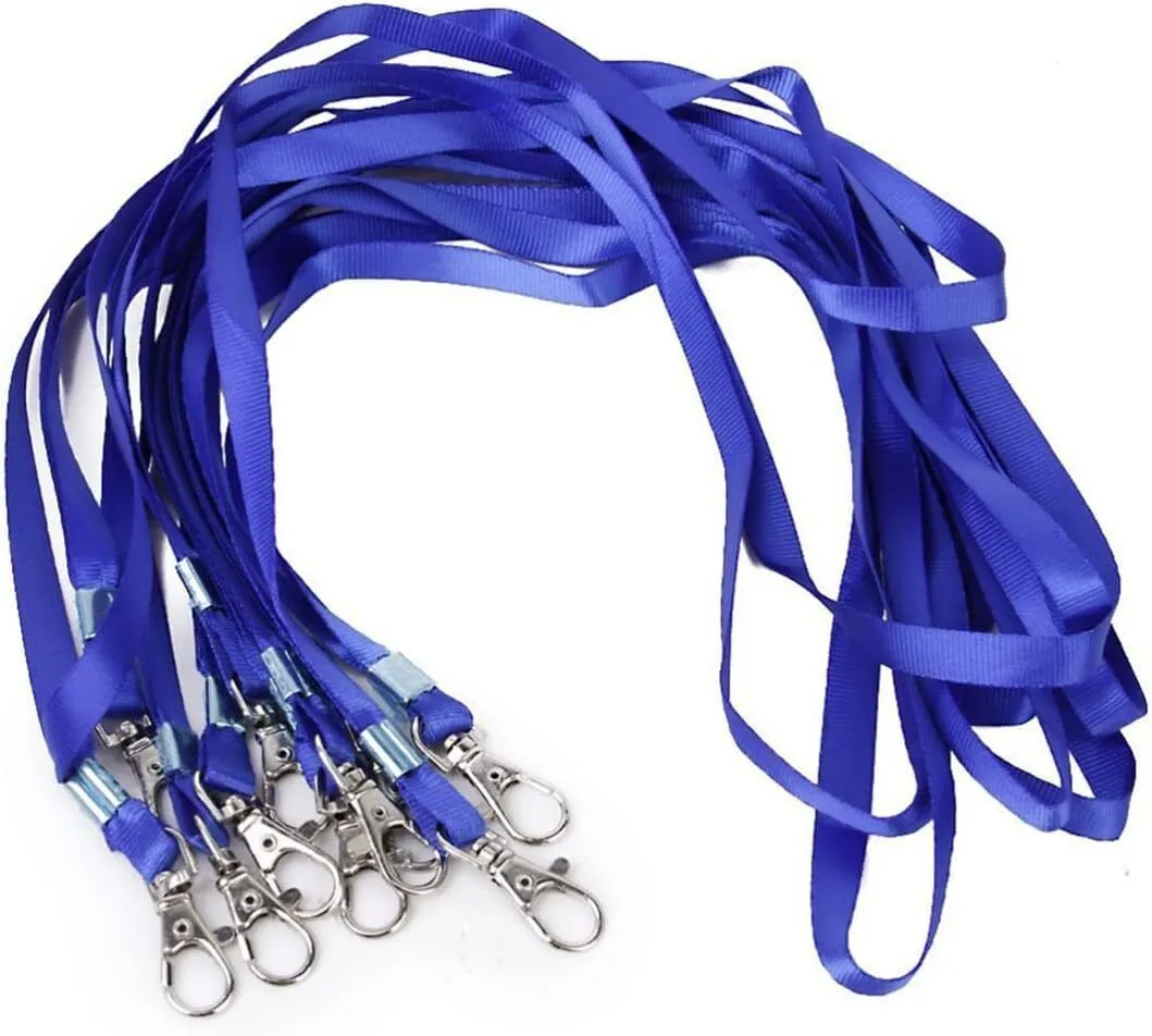 Neck Lanyards Lobster Claw Clasps 10pcs Badge Lanyard Polyester Straps