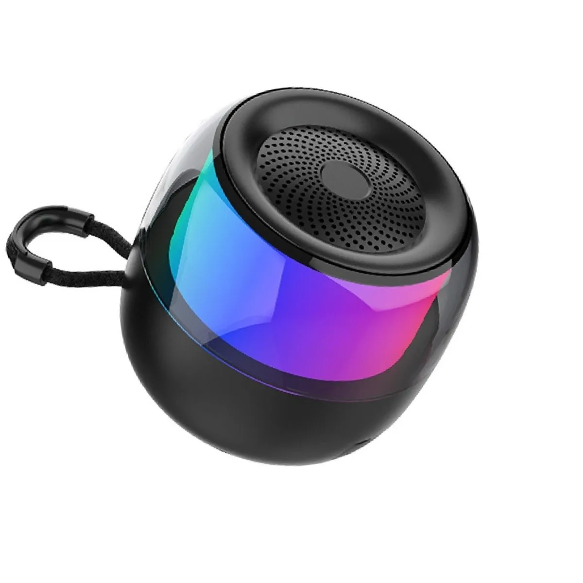 ZQS-L01 Portable Speakers Bluetooth RGB Light Wireless,Loudspeaker - Black
