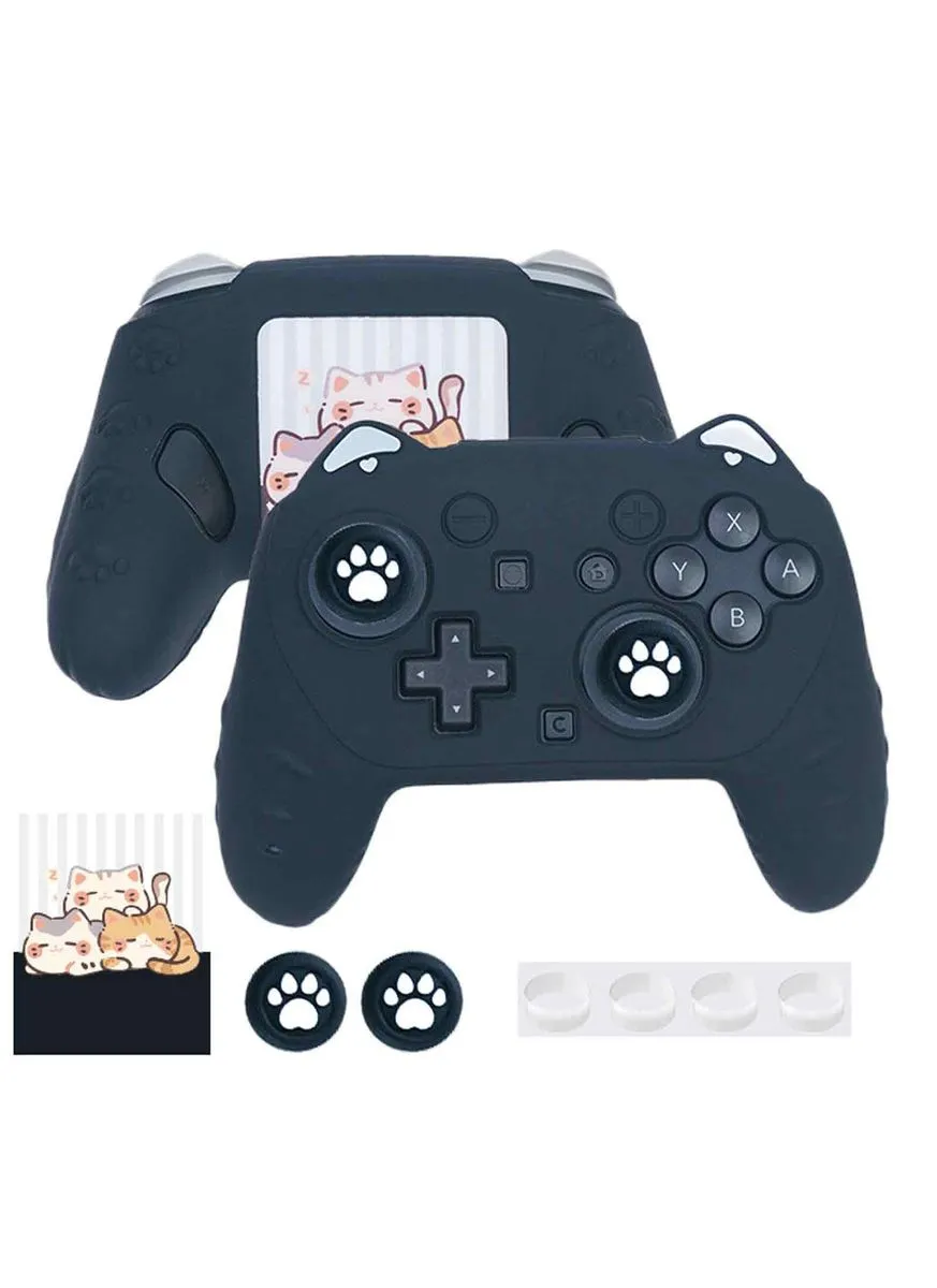 Silicone Shockproof Cover Compatible with Nintendo Switch 2 Pro Controller - Black