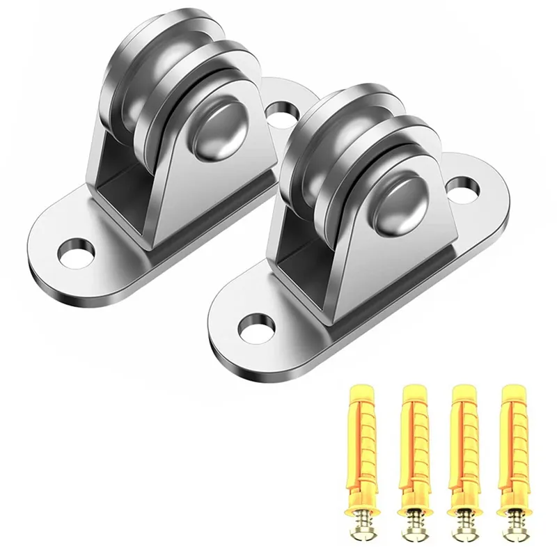 Stainless Steel Pulley Block Small Pulley Block Silent Pulley 2Pcs