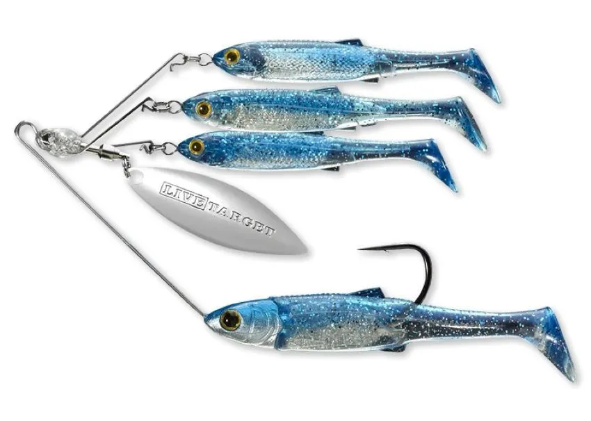 LIVETARGET- Baitball Spinner Rig 1/2oz - BLUE SILVER