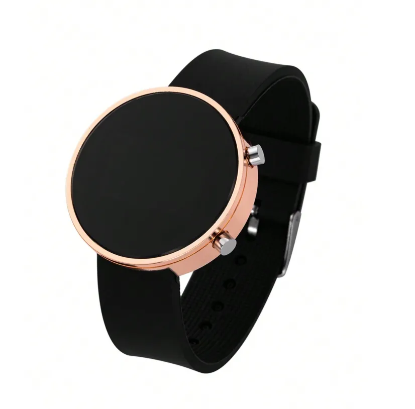 Fashionable Round Digital Watch For Women - Black