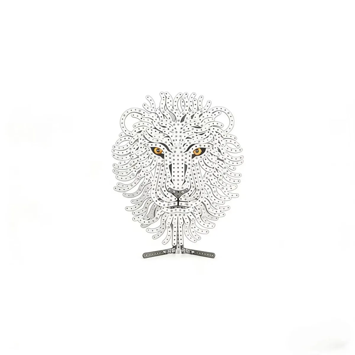 3D Metal Animal Head Puzzle - Wolf/Eagle/Bear/Lion Totem Model, Stress -  Lion