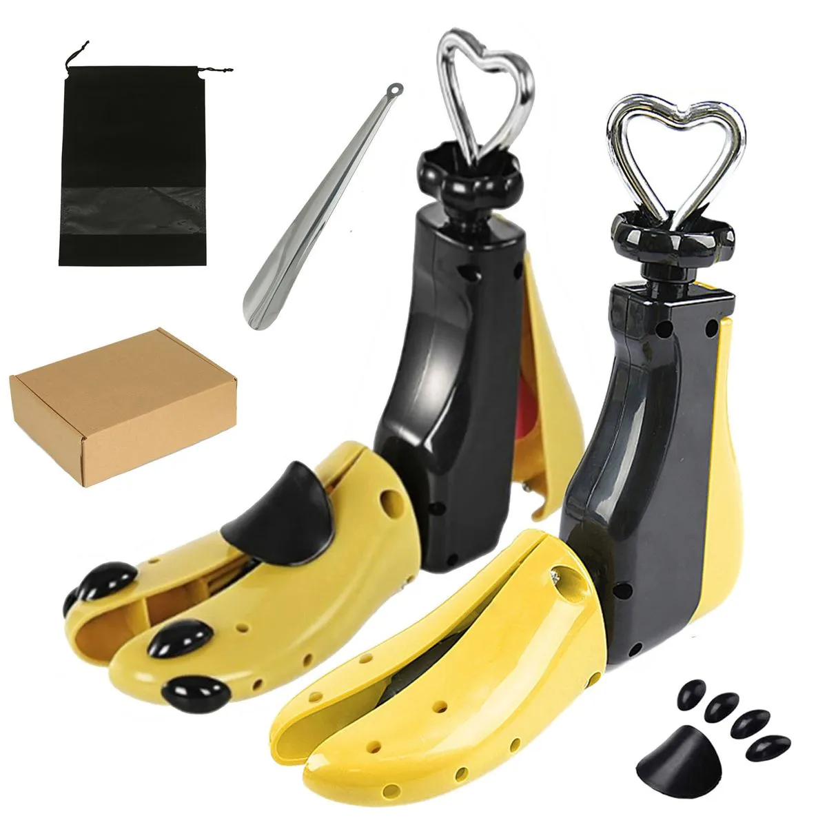 2 Pieces Shoe Stretcher Unisex Boot Stretcher 4-Way Adjustable for Wide Feet - L-UK6.5-UK10