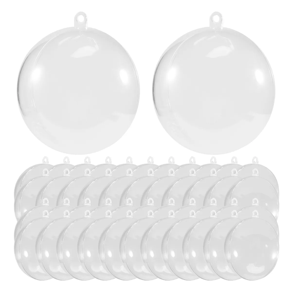 24 Balls/Batch DIY 70mm Christmas Tree Hanging Ball Transparent Ball Transp