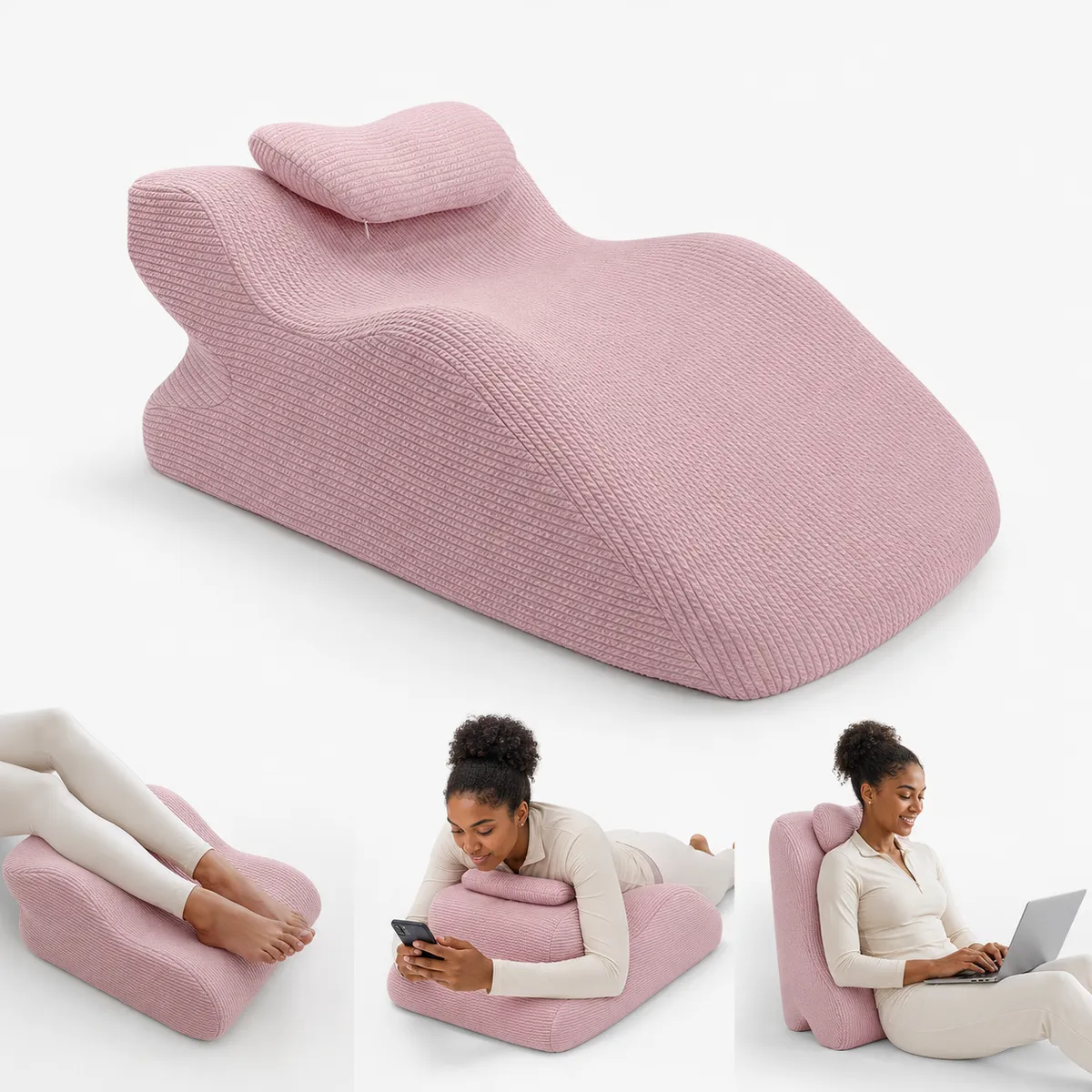 Ergonomic Memory Foam Face Down Pillow, No Chest Pressure for Gaming
 :53