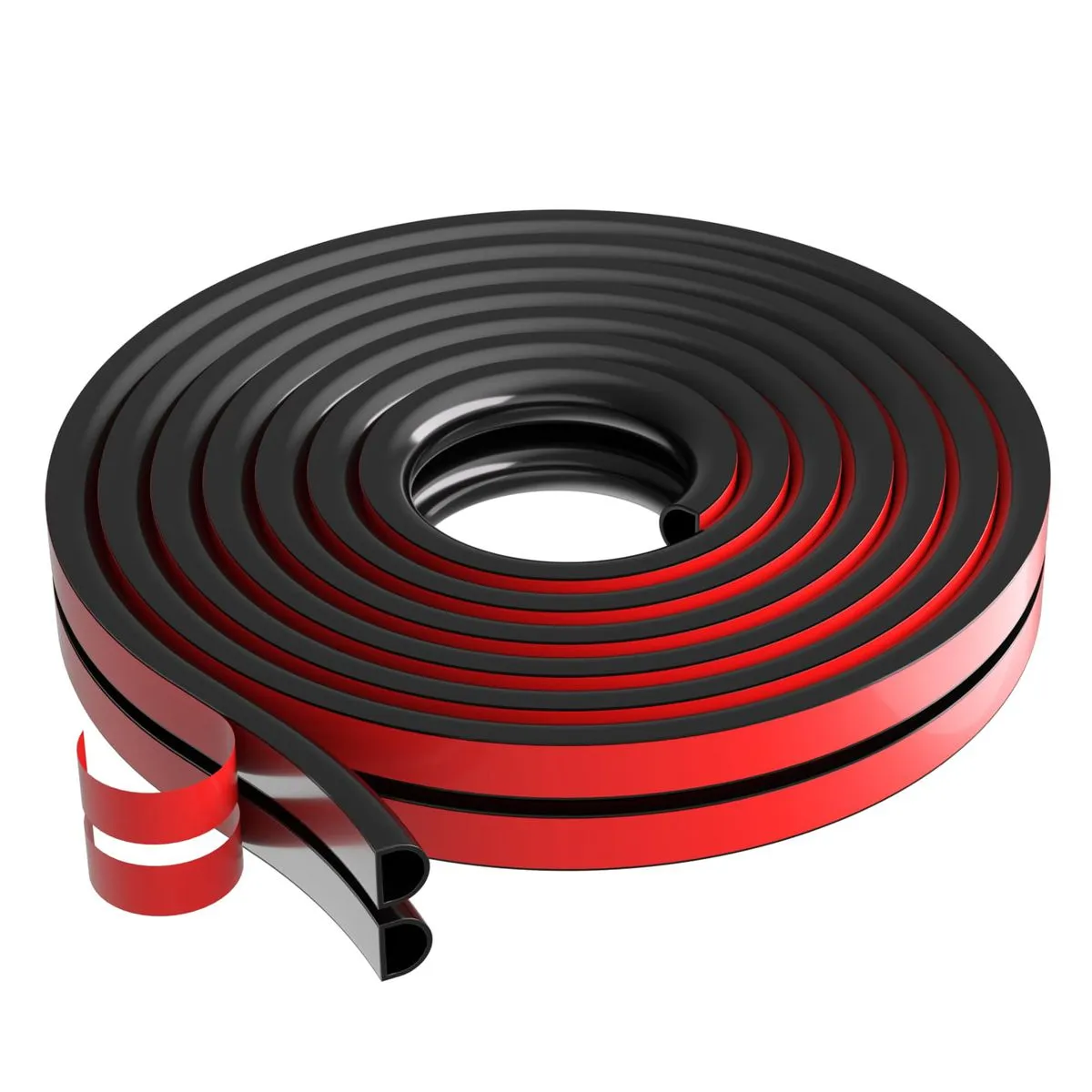 6M Rubber Door Weather Stripping Seal - Black