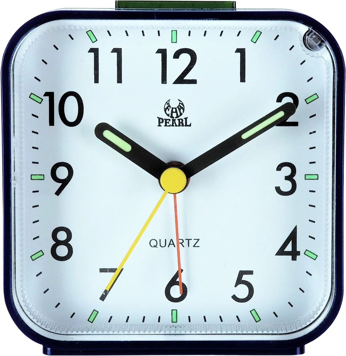 Analogue Alarm Clock for Bedside - Silent - 8x8cm - By EMPORIUM - Black