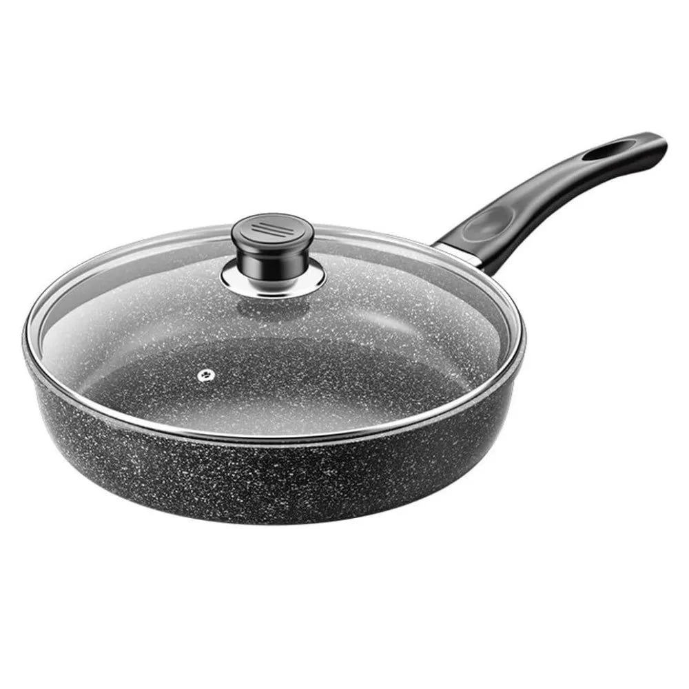 Standard Fry Pan, with Glass Lid 26cm - Black