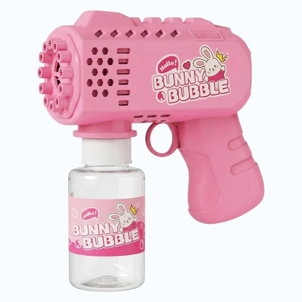 Bunny Bubble Gun With Bottle for Endless Bubbles - Pink