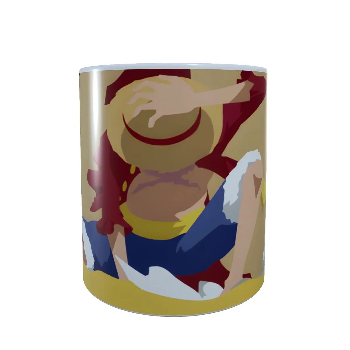 Luffy Power Up 2 Minimal Style - One Piece Coffee Mug