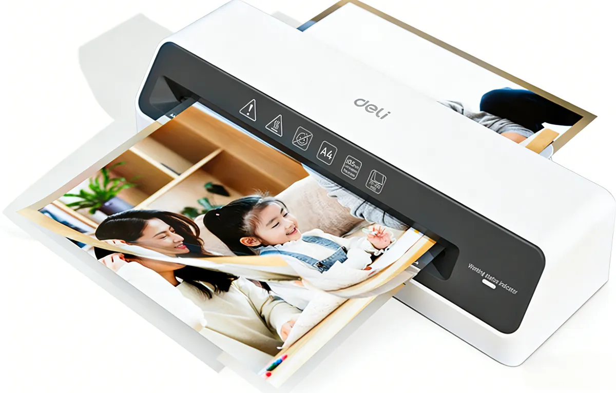 DELI A4 Laminator Machine - Fast 5-Min Warm-Up Hot & Cold Lamination