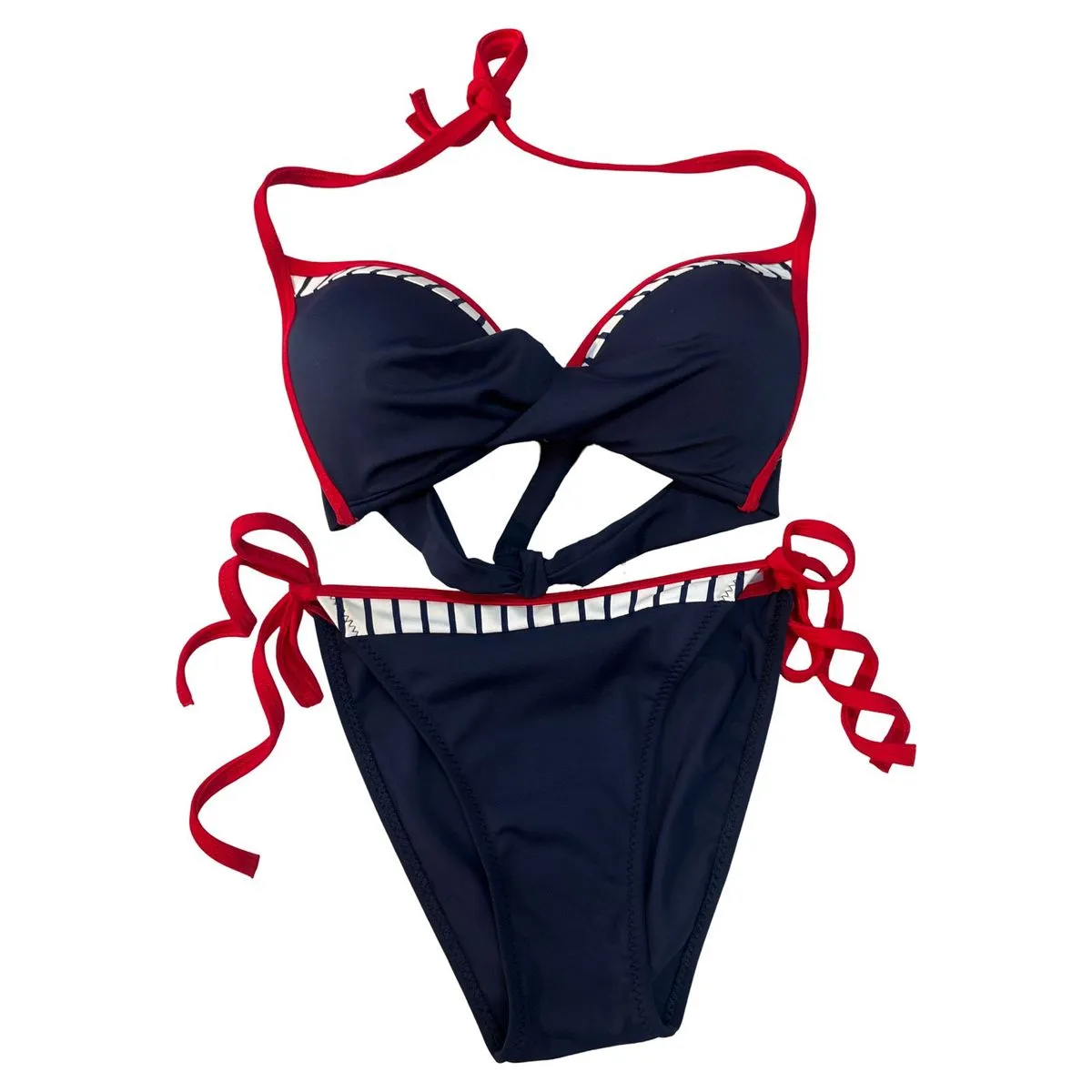 SUNSURF SWIMWEAR - Women's Two-Piece Bikini - Padded Halter and Tie Side
