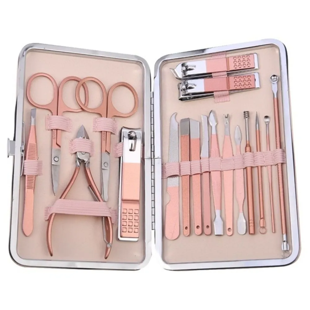 18 Piece Manicure Set-Rose Gold