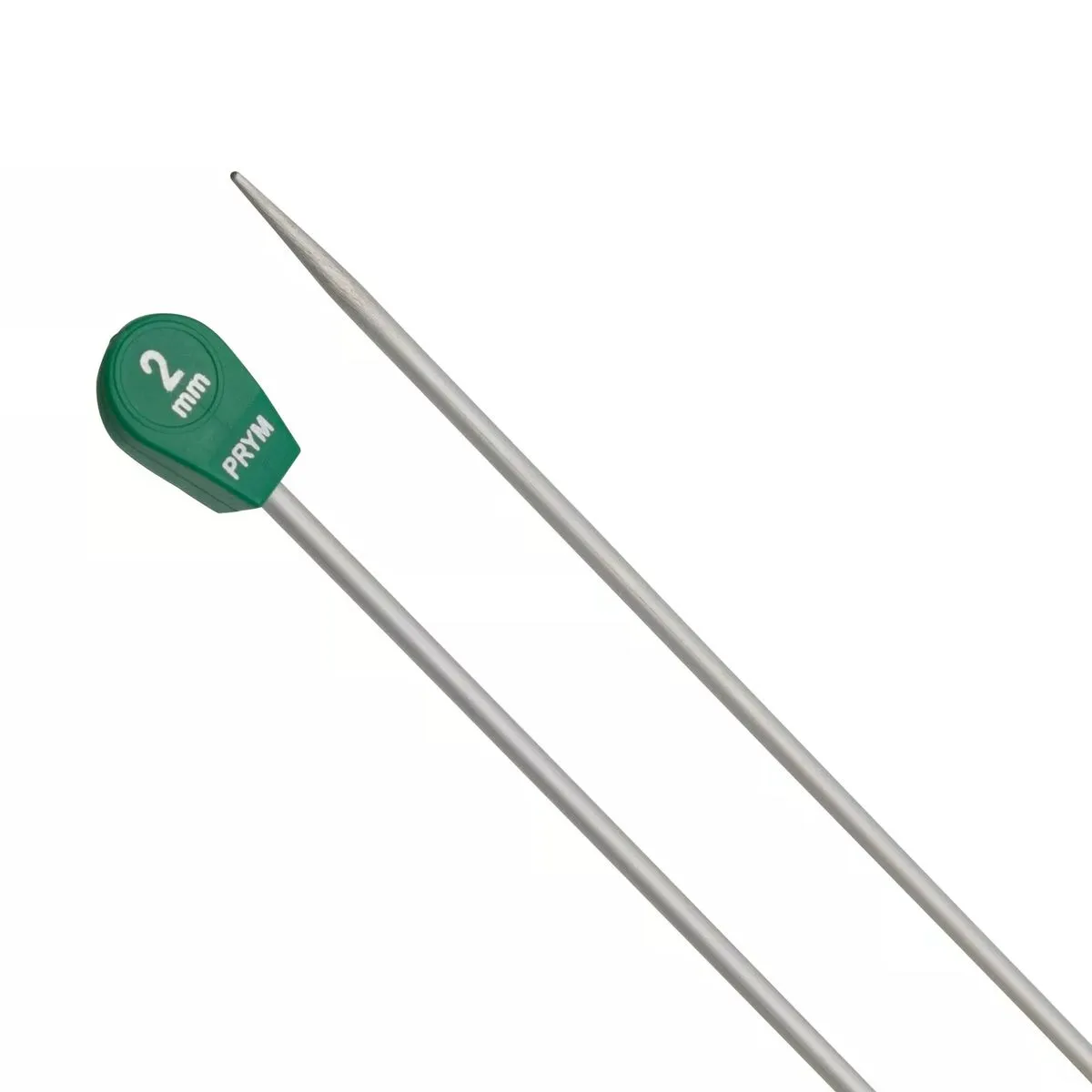 Prym 30cm Single Point Knitting Needle, Aluminium, 2.0|2.25|2.5|2.75|3.5mm - Grey 2.00mm