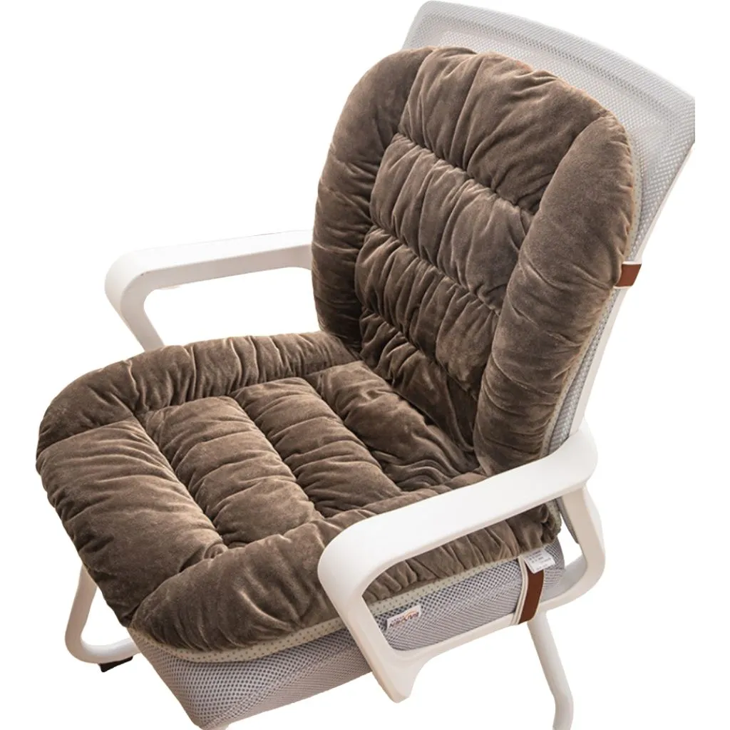 USB Electric Blanket-Office Heating Cushion Backrest-45x90CM - Brown
