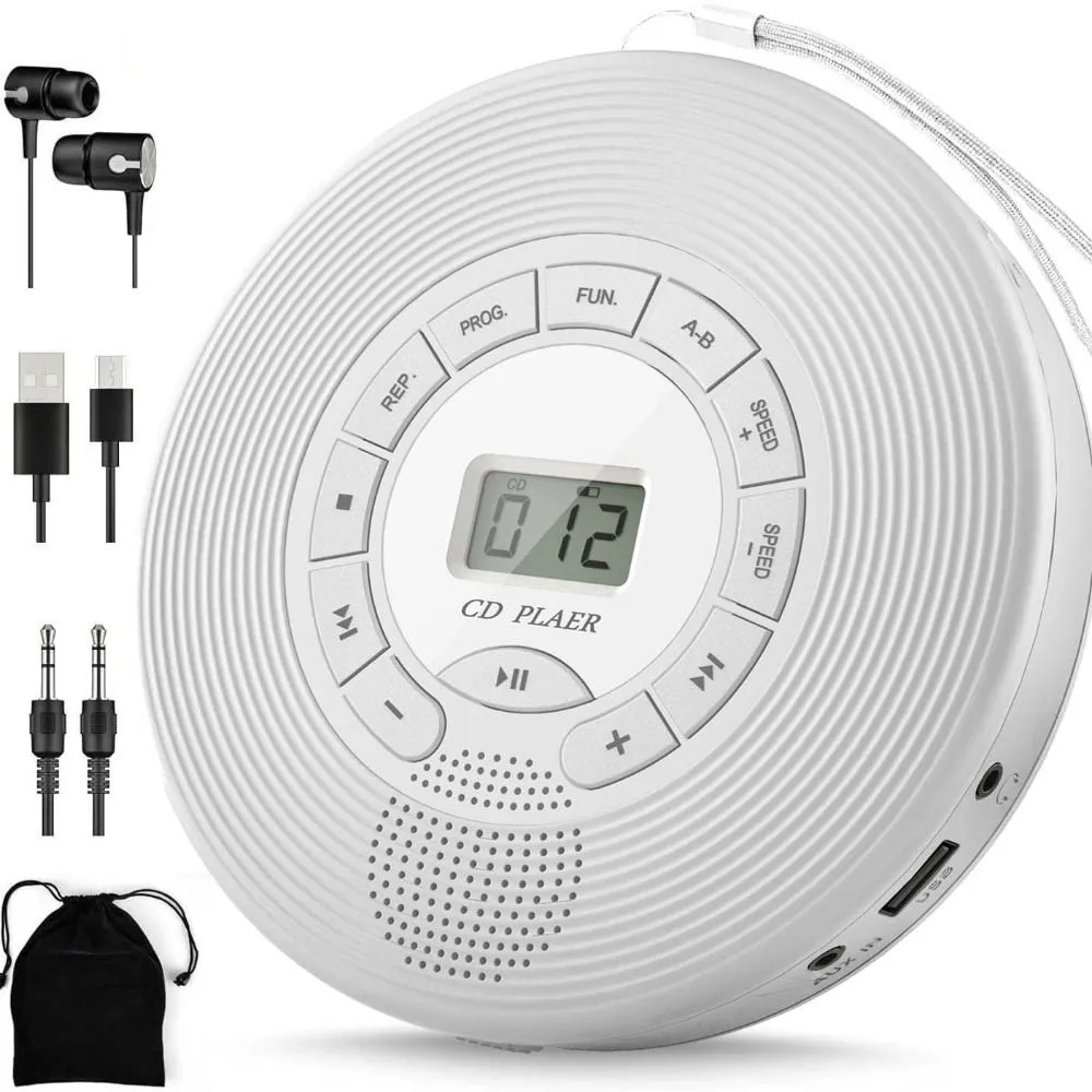 Personal Portable CD Player w/ Radio & Rechargeable Battery w/Headphones