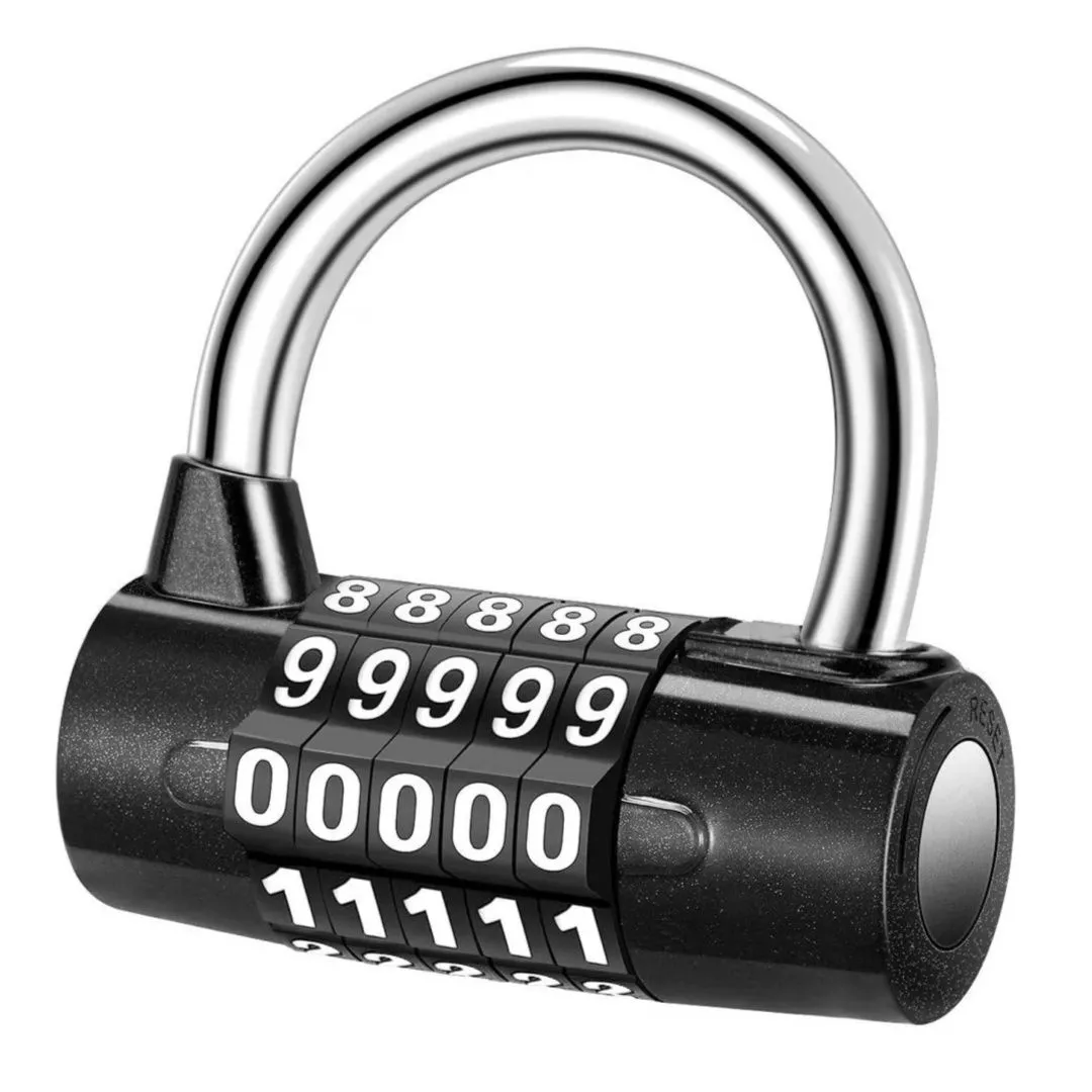 5-Digit Waterproof Rustproof Combo Lock Alloy Anti-Theft Shockproof