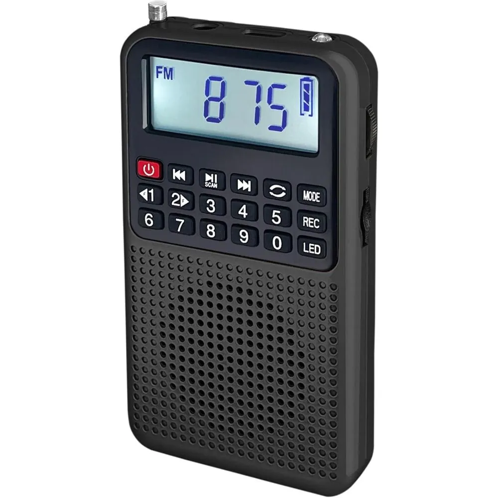 Portable FM AM RadioWith Bluetooth, Voice Recording,TF Card Support, Stable