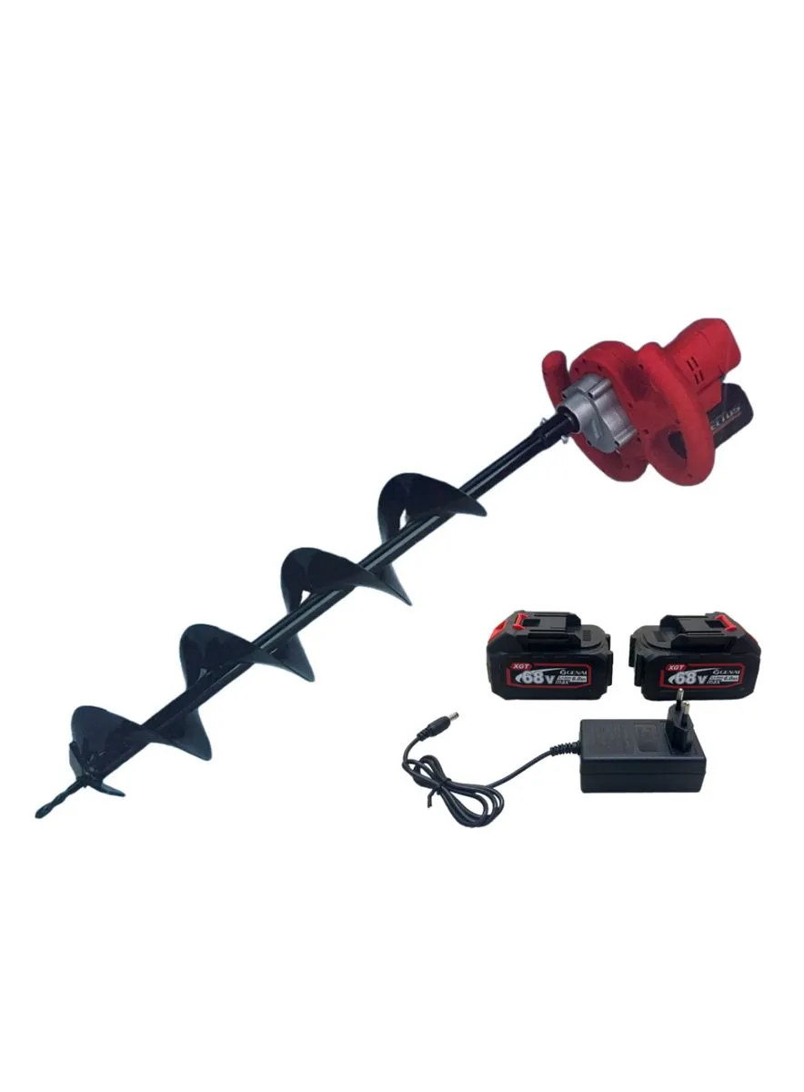 68V Garden Cordless Electric Spiral Drill, Earth Auger Machine