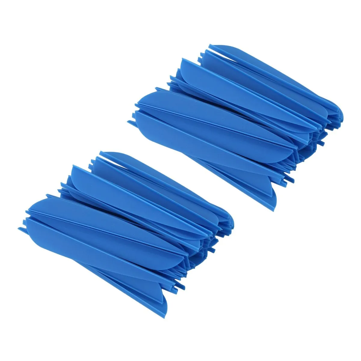 Arrows Vanes Plastic Feather Fletching 100 Pack, 4 Inch, (Blue)