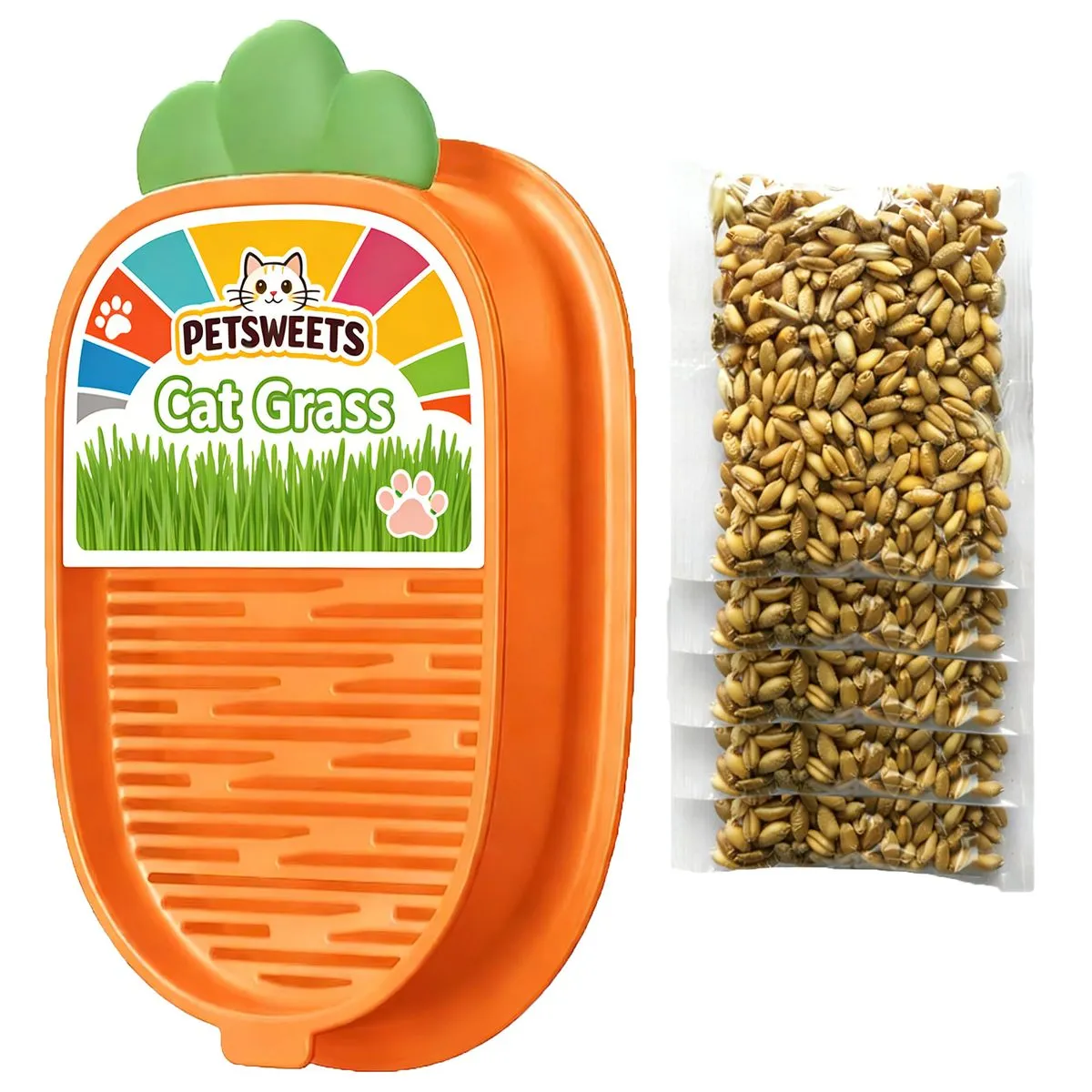 Cat Grass with 5 Pack Seeds (Grow your own kits)