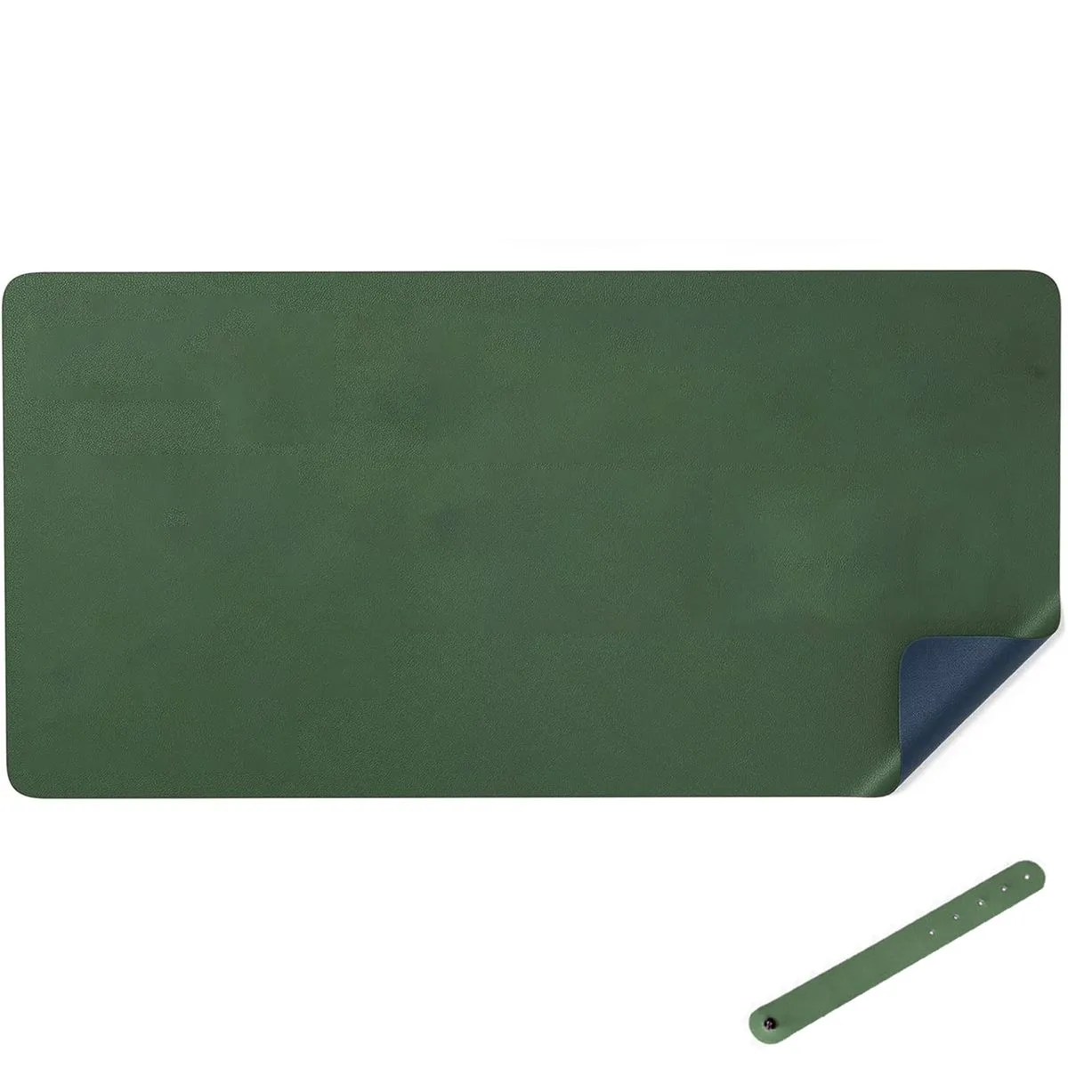 80x40cm Double-sided Anti-Slip Base Shortcut Keys Mouse Pad Mouse Mat - Dark Green-Dark Blue