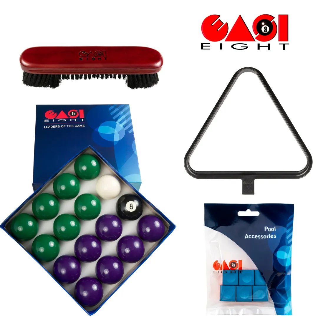 EASI8 Pool Table Accessory Kit - Green, Purple