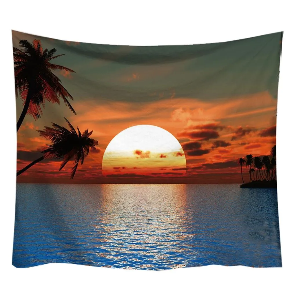 Sea Sunset Hanging Mat Beach Towel 150x200cm #1