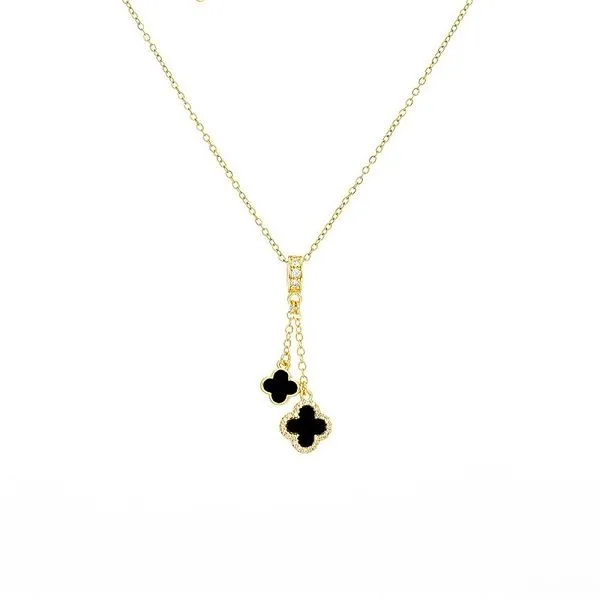 Clover Gold Stainless Steel Pendant Necklaces