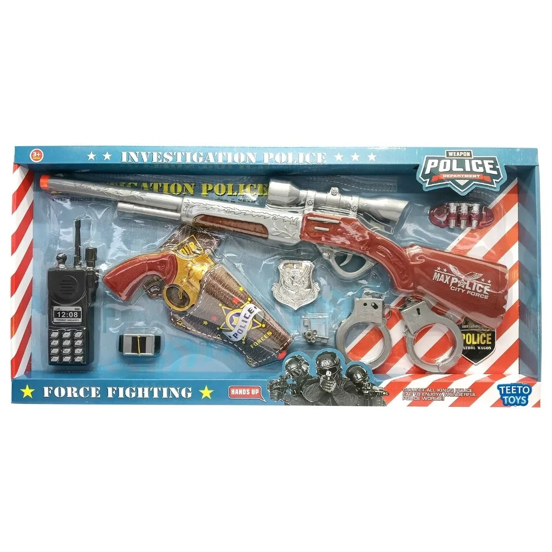Police Roleplay Gun Toy Set - Pretend Play Weapons - Toys for Boys