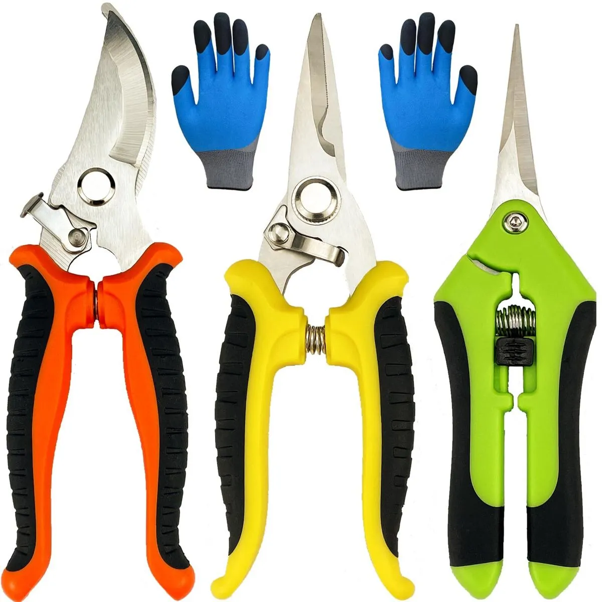 Pruning Shears, 4-Pack Garden Shears With Gardening Gloves