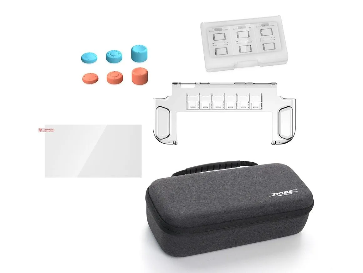 DOBE 10-Piece Storage & Protection Set Compatible with Nintendo Switch 2