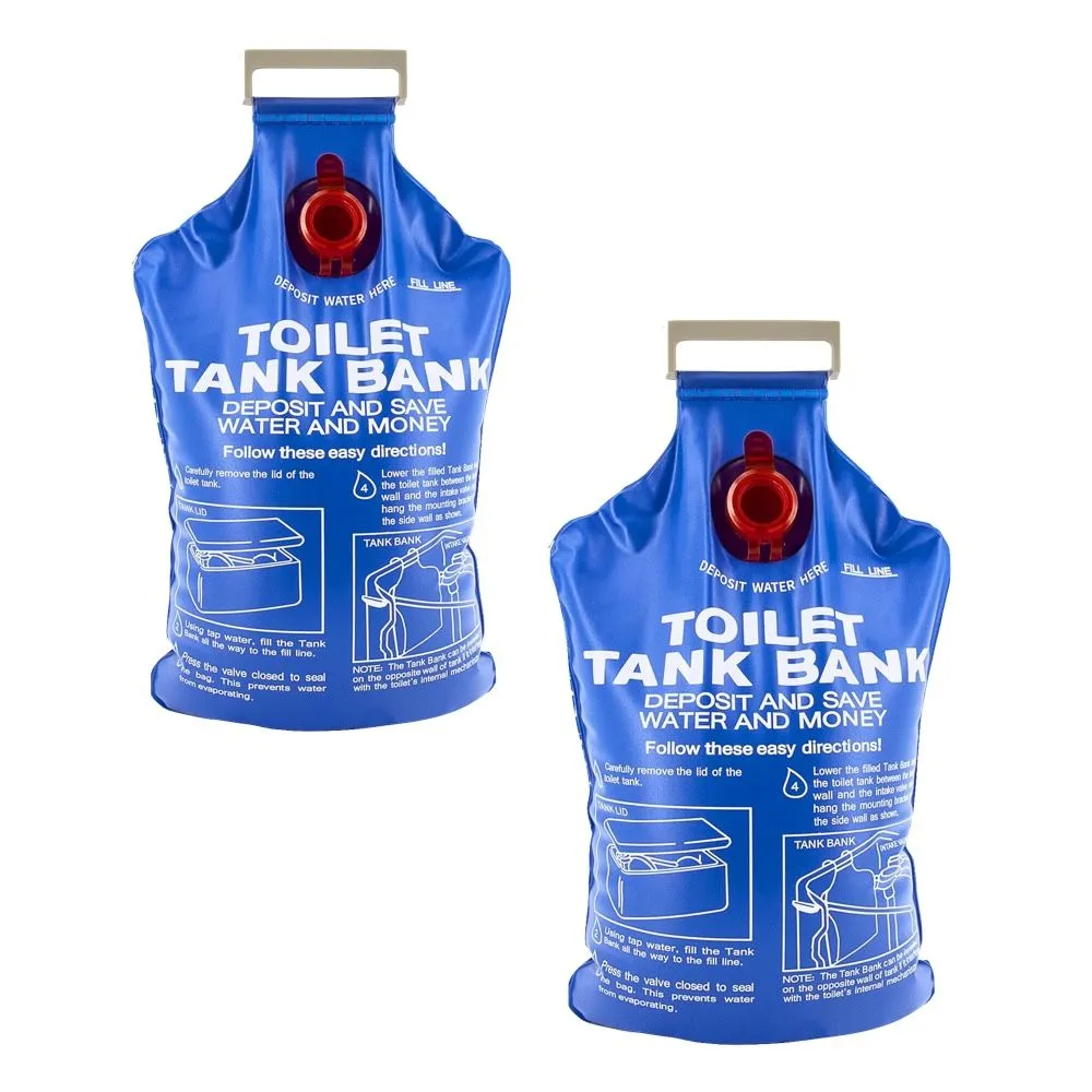DIY Home Water-Saving Toilet Tank Bank Device Set Of 2 -