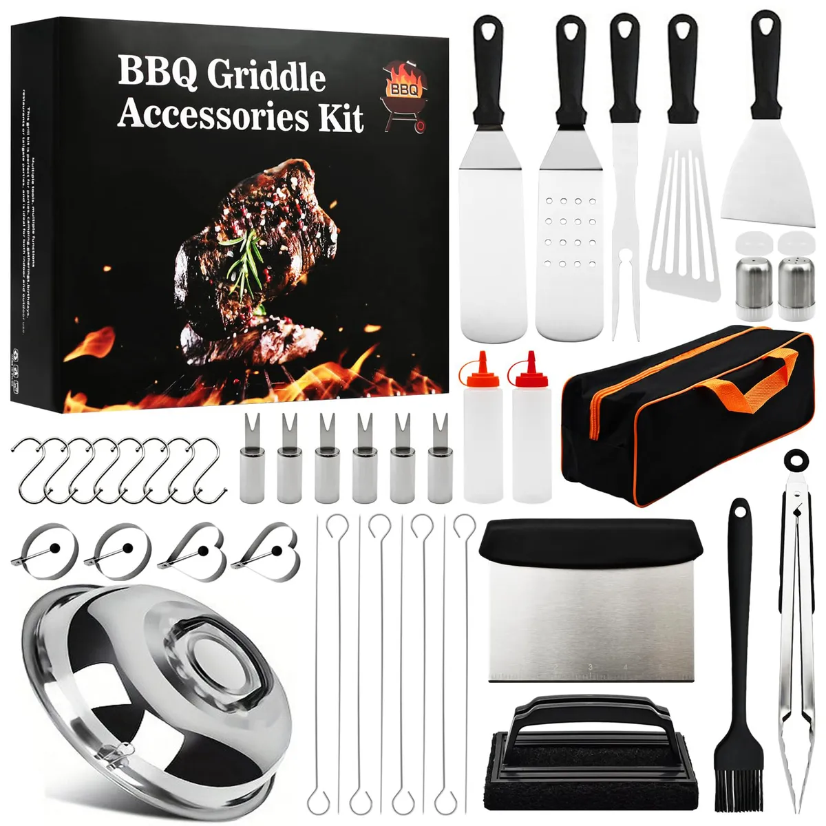 42PCS Braai Accessories Set Stainless Steel BBQ Set Braai Tools Set