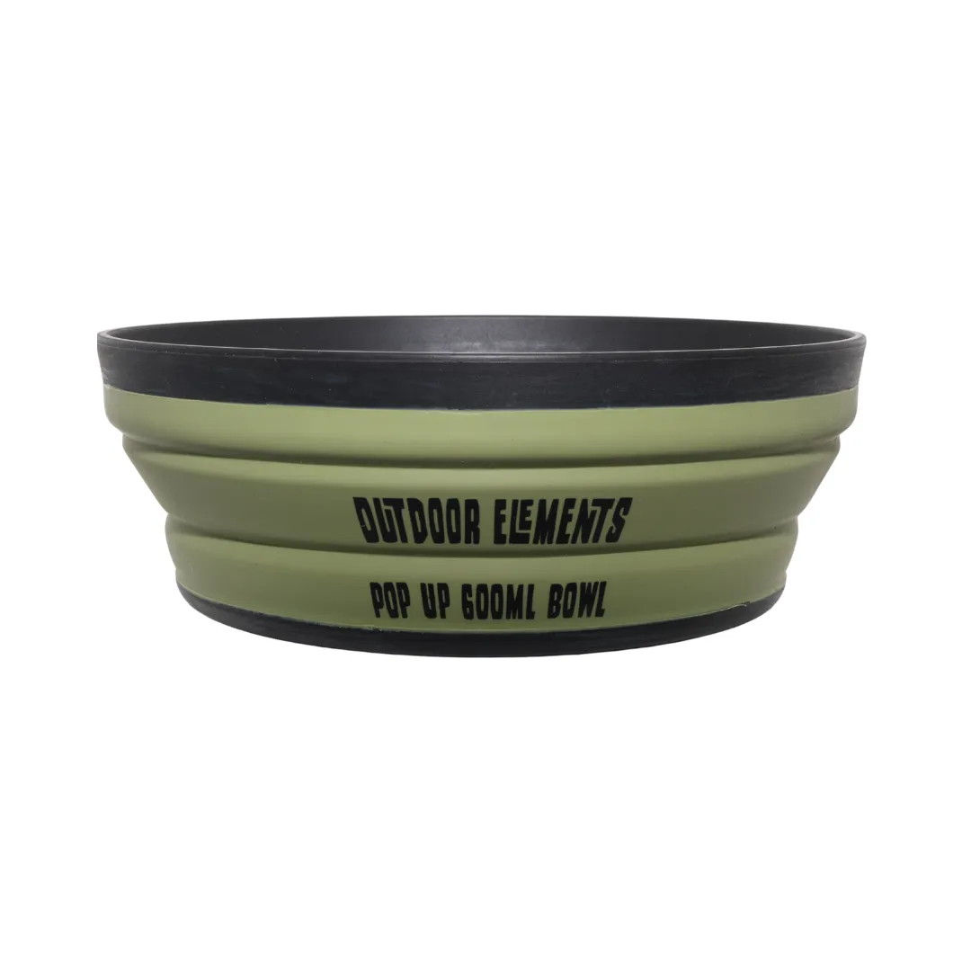 Outdoor Elements Collapsible Bowl - Olive