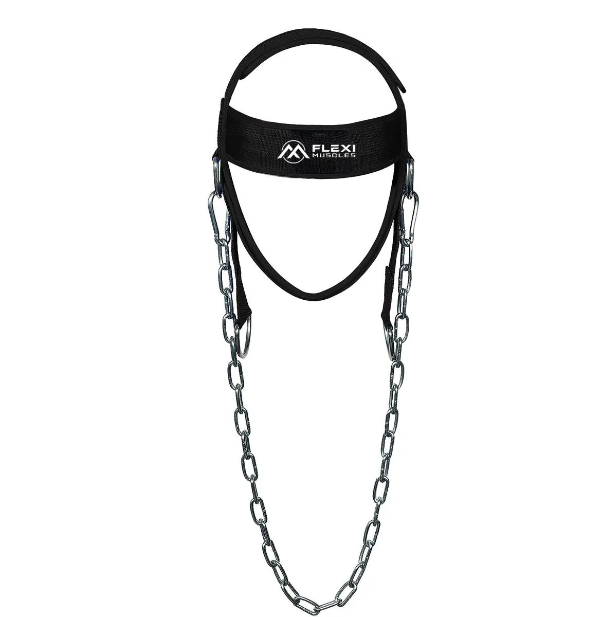 Flexi Muscles - Neck Harness for Weight Lifting & Resistance Training - Black