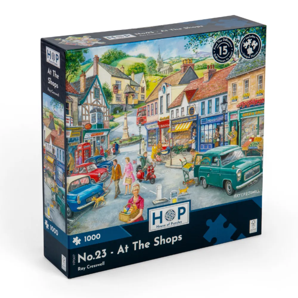 House of Puzzles - No.23 - At The Shops - 1000 Piece Jigsaw Puzzle