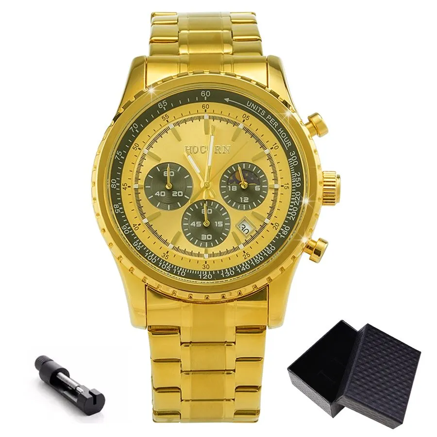Top Quality Luxury Brand Quartz Watch Men Date Watch Business with Gift Box - Black