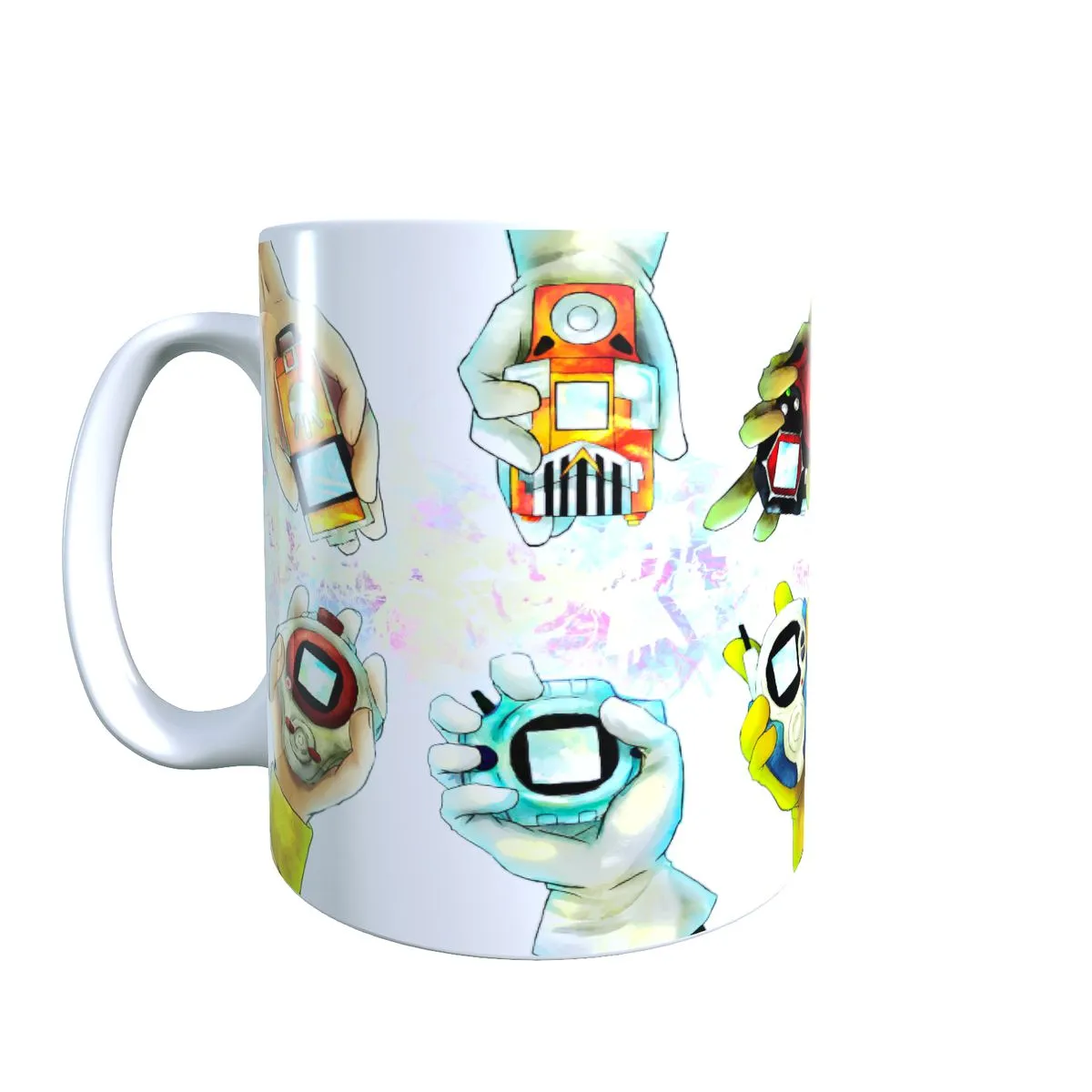 Digi Device Evolution - Digimon Themed Coffee Mug