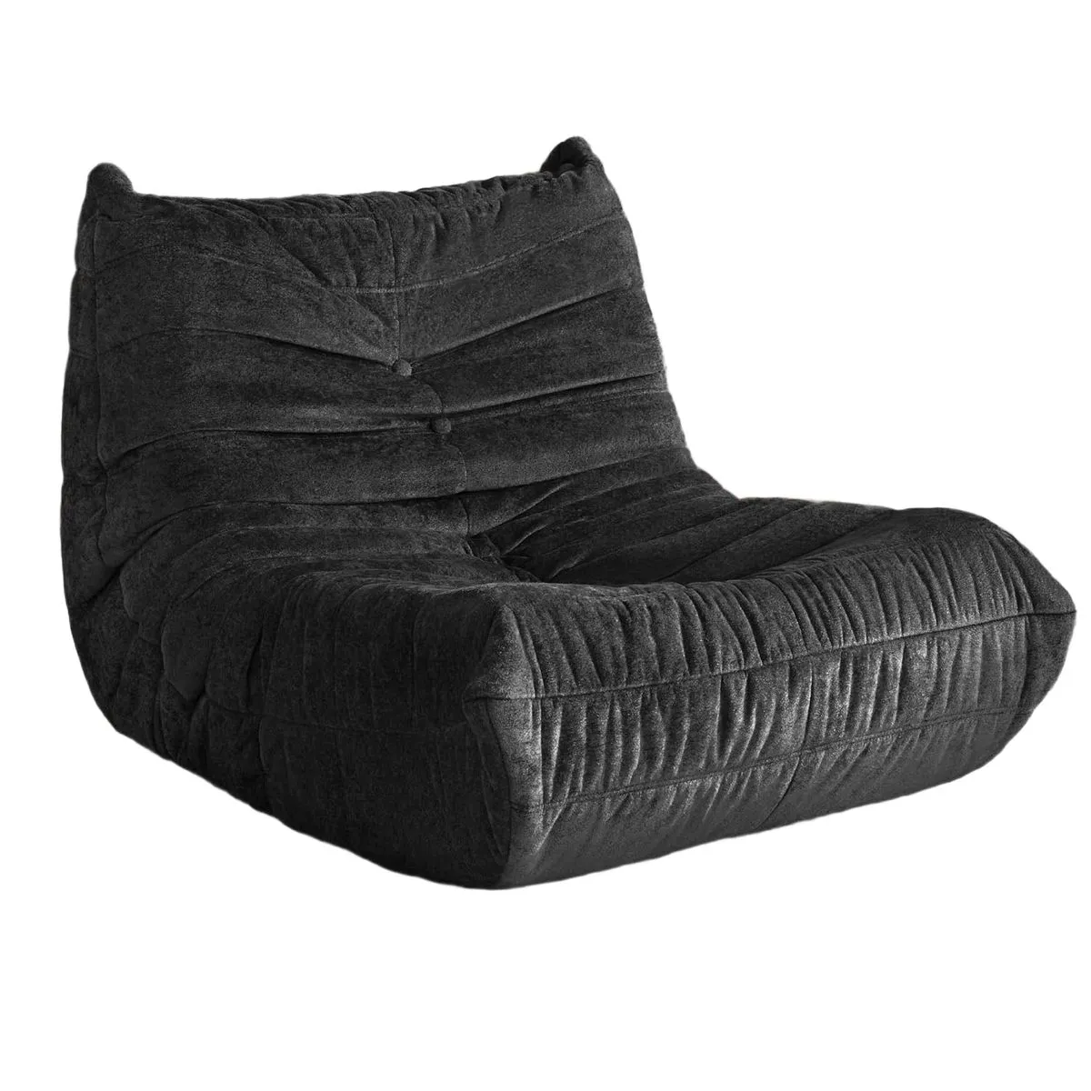Lomansa compressed sofa for Adults Giant Bean Bag Chair Memory Foam BeanBag - Black