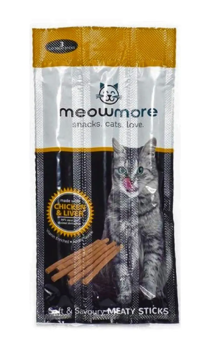 MeowMore Chicken & Liver Cat Treat Sticks